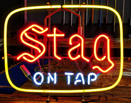 Stag Beer On Tap Neon Sign